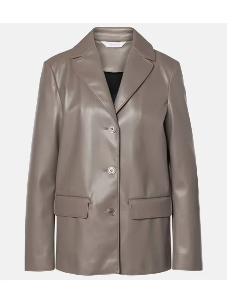 Marynarka Max Mara skórzana czarna