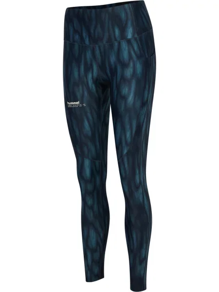 Legginsy Hummel AOP Hiit Intensity niebieskie