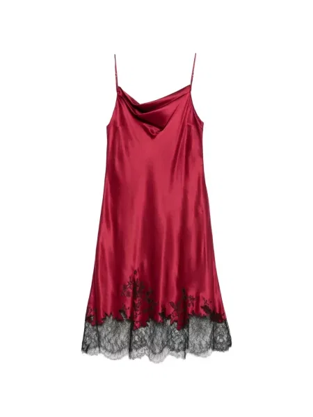 Rochie midi Carine Gilson de mătase roșu