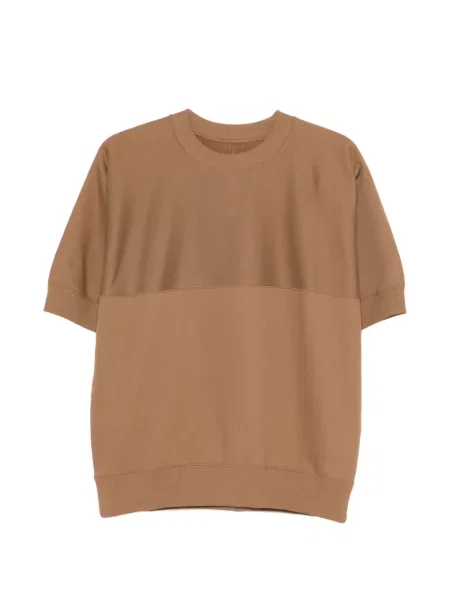Tricou Jil Sander cu decolteu rotund maro