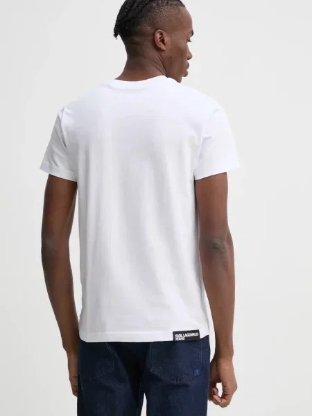 Футболка Karl Lagerfeld Jeans з принтом білий