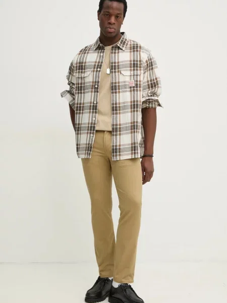 Levi's Τζιν με μείγμα από λινό SLIM πράσινο