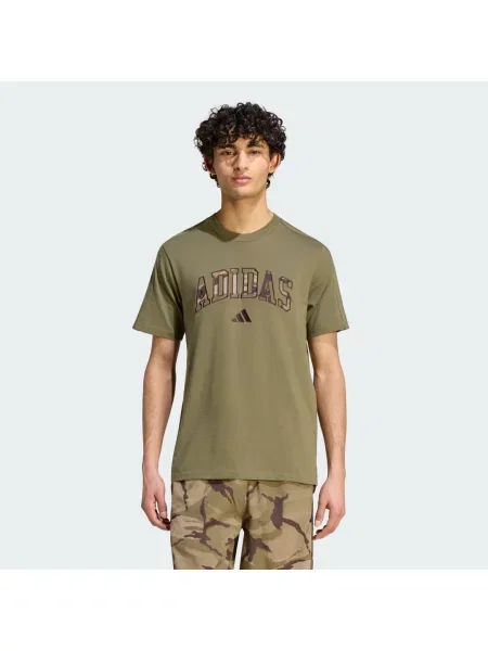 Tričko Seasonal Essentials Camo olivový