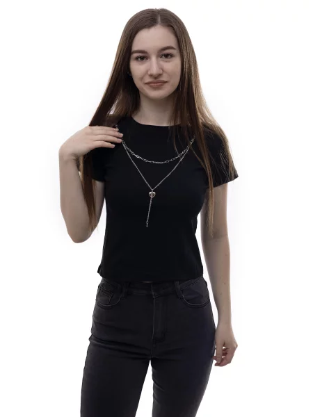 Футболка LUMO віскоза/поліестер чорний