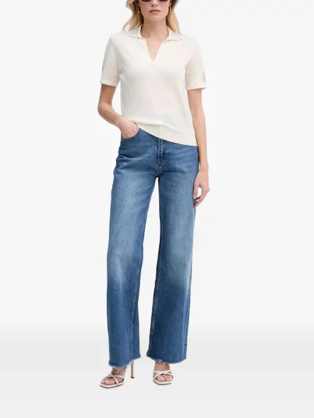 Stras tricou Guess alb