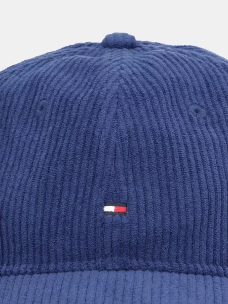 Kapa s šiltom Tommy Hilfiger iz rebrastega žameta modra