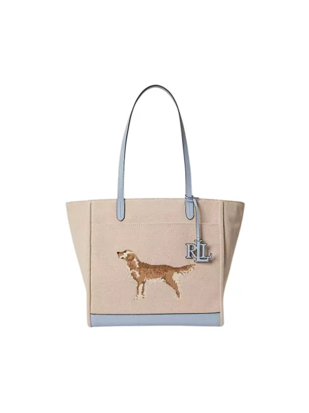 Lauren Ralph Lauren torebka shopper beżowa