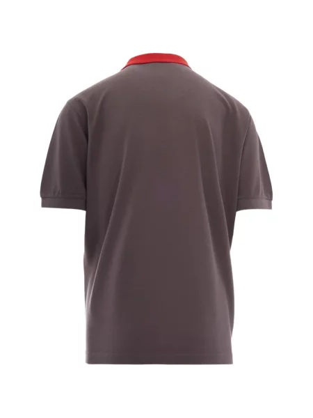 Tricou polo Marni cu broderie maro