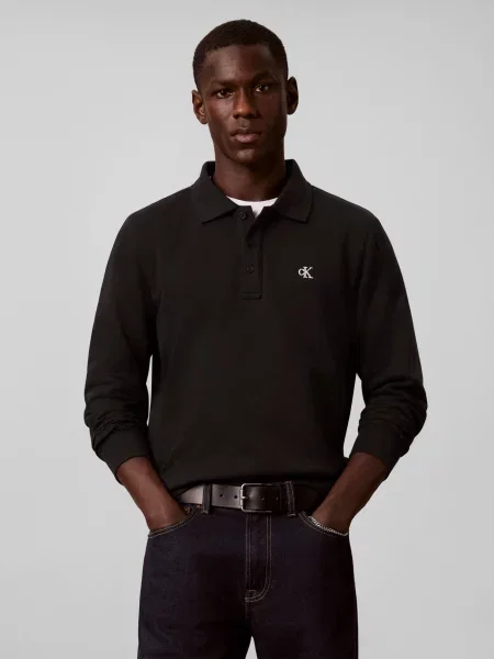 Calvin Klein Jeans Tenisz póló Terry fekete