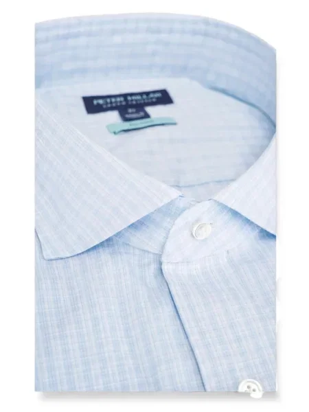 Cămașă Peter Millar în carouri albastru