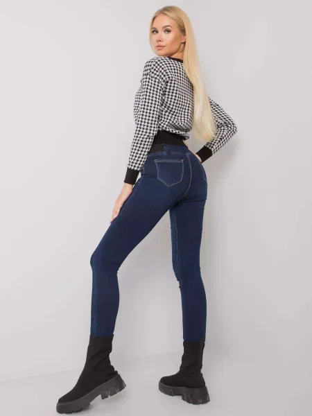 Pantaloni Fashionhunters albastru