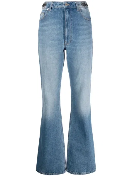 Jeansy dzwony Rabanne dzwony niebieskie