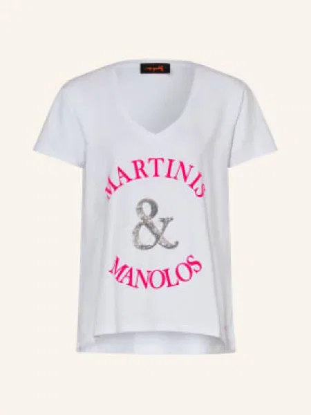 Miss Goodlife Koszulka Z Cekinami weiss biała