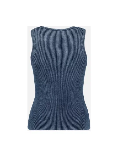 Top Diesel koronkowy na ramiączkach niebieski