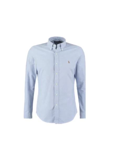 Koszula Polo Ralph Lauren z długim rękawem z twillu niebieska