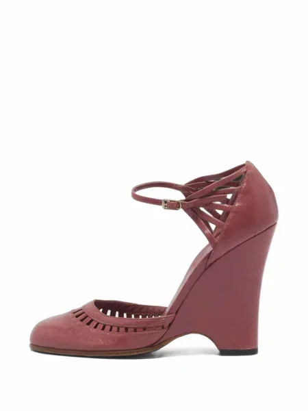 Pantofi cu toc Marc Jacobs cu bretele roz