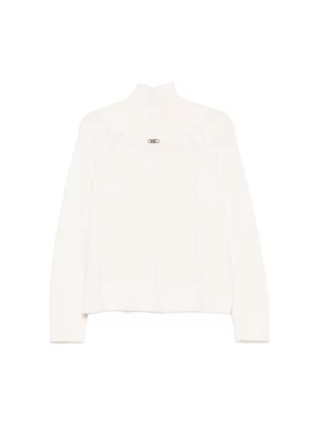 Sweter z golfem Michael Kors beżowy