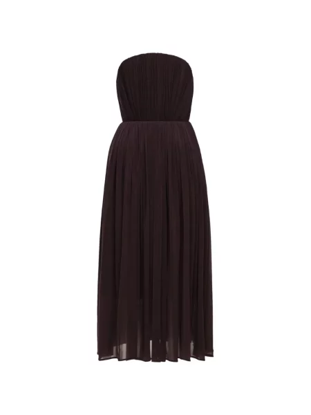 Rochie midi Magda Butrym cu volane fără bretele roșu