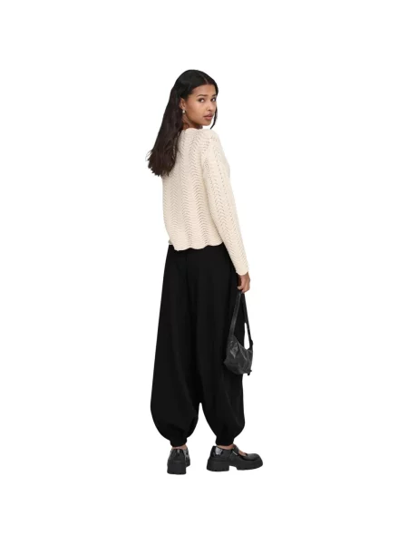 Pantaloni Jacqueline De Yong negru