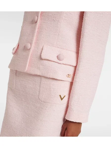 Geacă Valentino din tweed roz