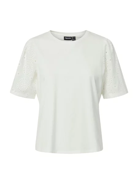 PIECES Tricou PCGANDREA' alb