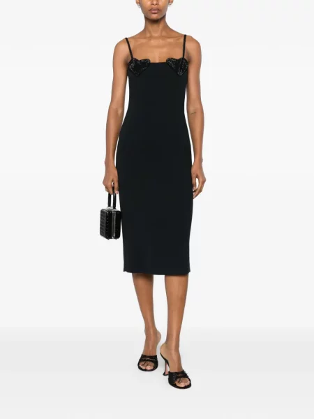 Rochie midi Blumarine cu motiv cu inimi negru