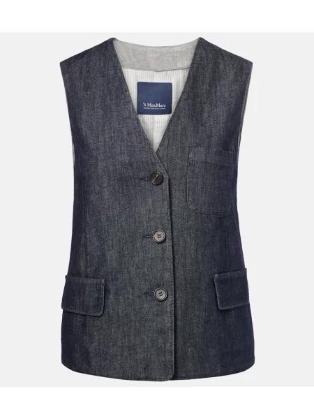 Top S Max Mara niebieski