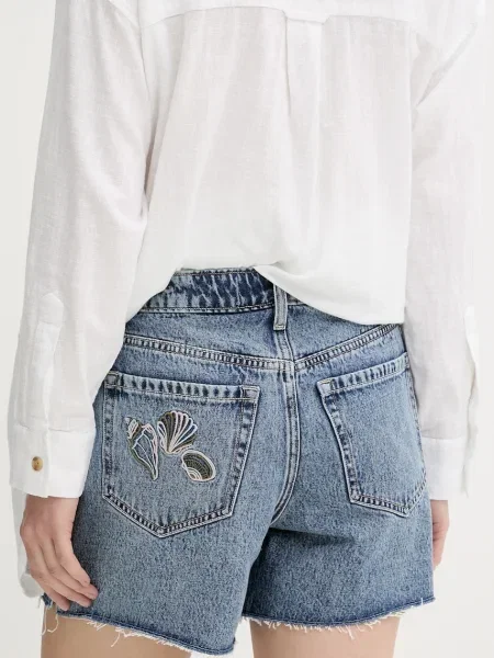Džínové šortky Hollister Co. high waist modrá