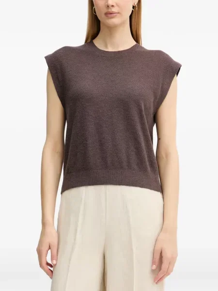 Top Benetton tricotate maro
