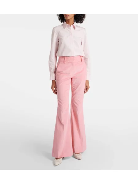 Pantaloni Gabriela Hearst de catifea cord roz