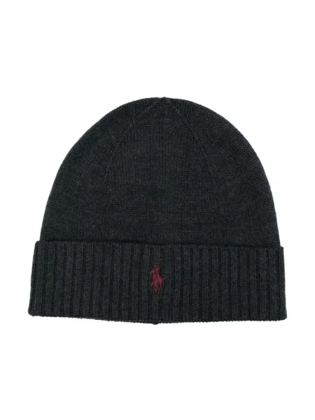 Czapka Ralph Lauren wełniana szara