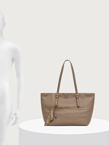 Кожаная сумка шоппер Love Moschino