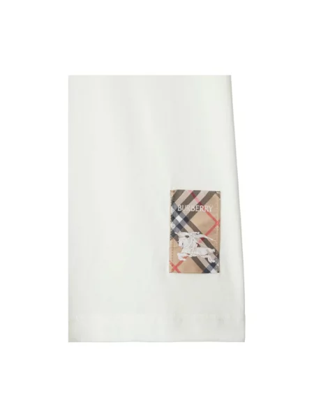 Koszulka polo Burberry w kratę biała