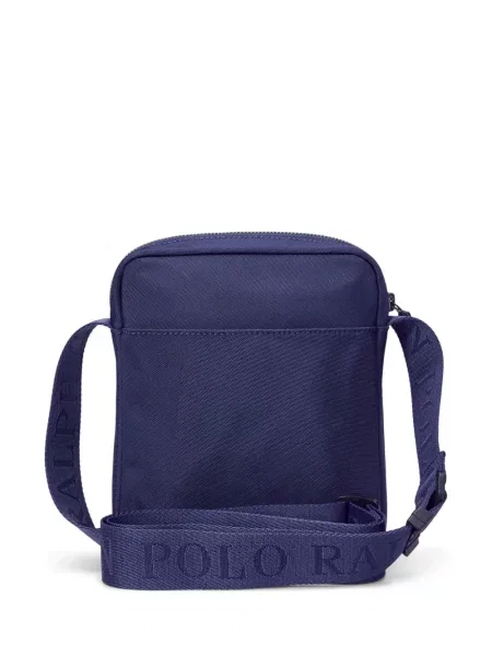 Tricou Polo Ralph Lauren din piele cu broderie în carouri maro