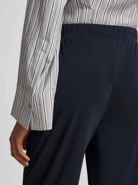 Spodnie materiałowe o kroju relaxed fit z tunelem Mm By Max Mara czarne