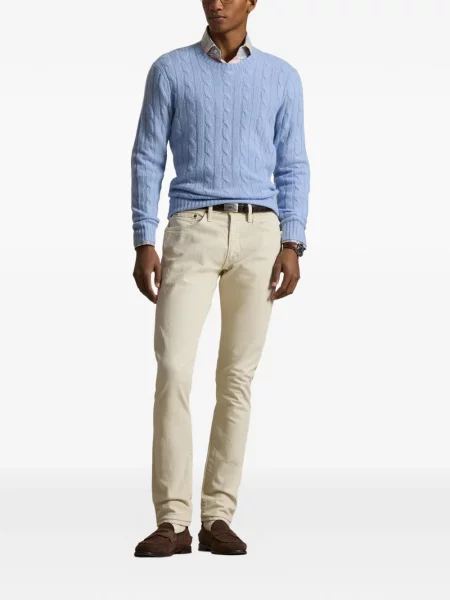 Czapka z daszkiem Polo Ralph Lauren w kratkę z twillu biznesowa niebieska