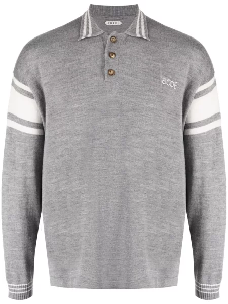 Polo majica Bode s vezom siva