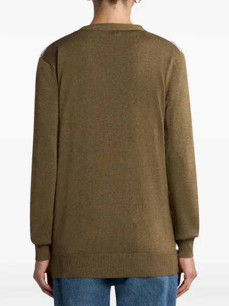 Cardigan Etro cu model floral maro