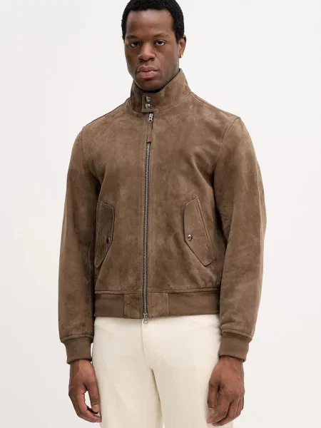 Tommy Hilfiger geacă de piele maro