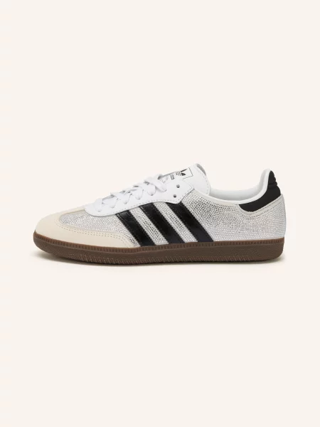 Adidas Originals Tenisky Samba Og S Ozdobnými Kamínky / světle šedá / černá bílá