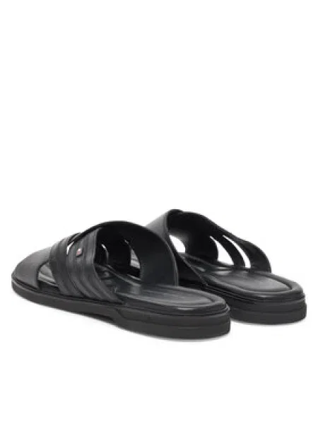 Tommy Hilfiger Papucs Premium Hilfiger Cc Lth Sandal fekete