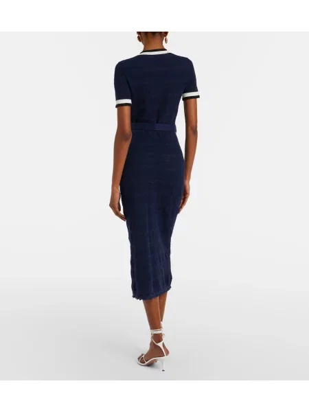 Rochie midi Self-portrait cu funde albastru