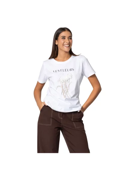 Koszulka Kocca z krótkim rękawem elegancka biała