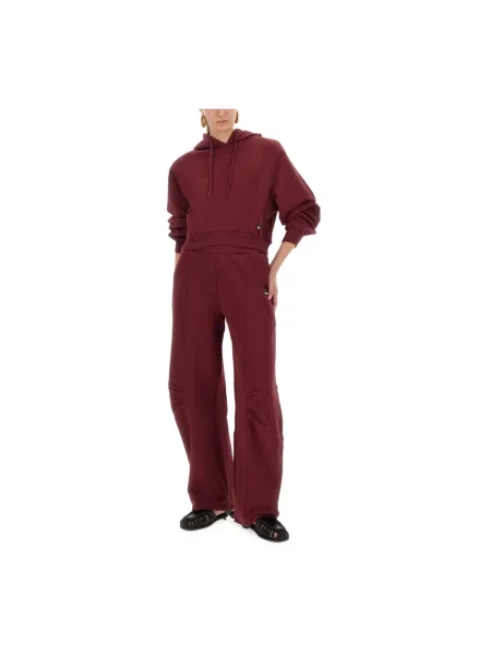 Bluza z kapturem Rotate Birger Christensen z kapturem frotte czerwona