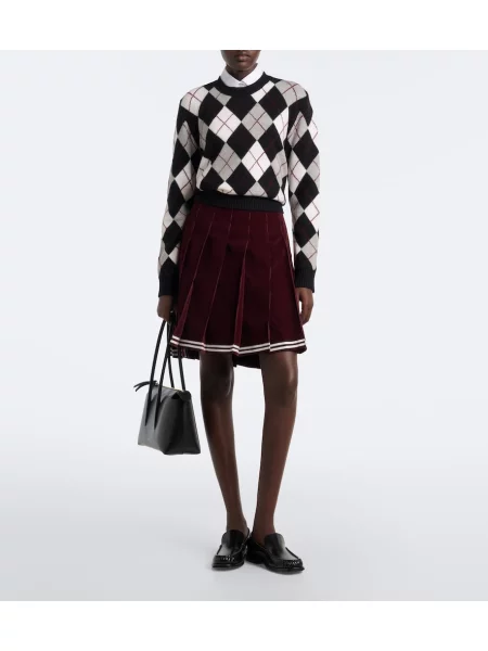 Fustă Thom Browne de catifea cord