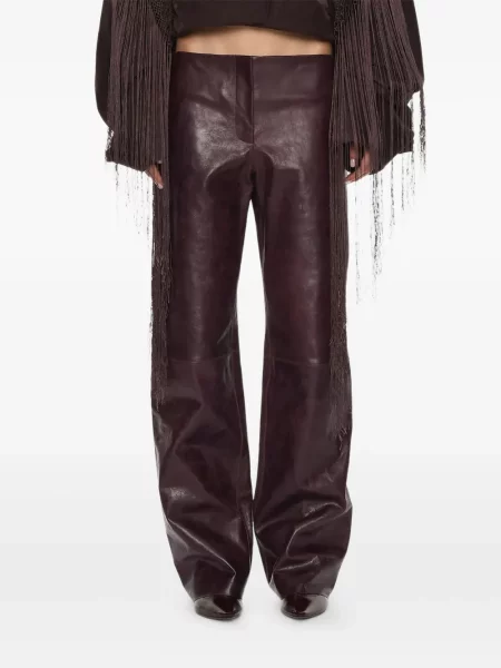 Pantaloni Christopher Esber din piele maro