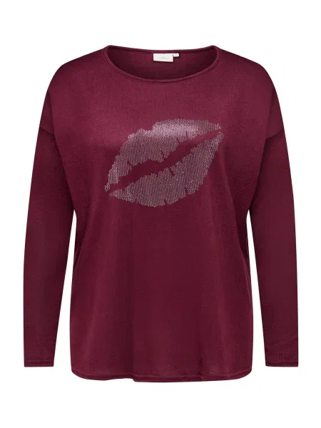 ONLY Carmakoma Tricou CARALBA roşu închis