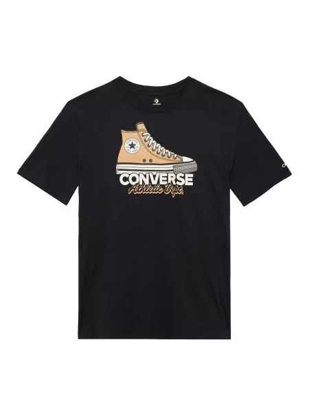 CONVERSE Tricou bej / negru alb