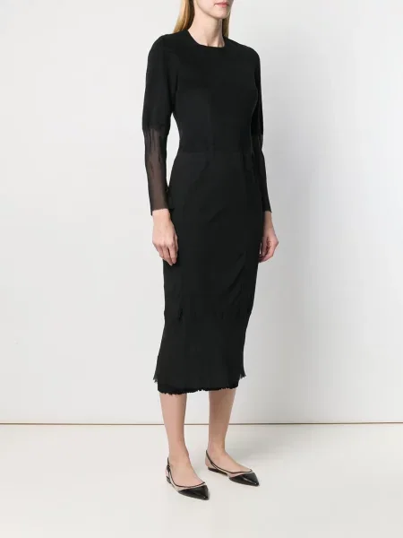 Průsvitné oblekové šaty Comme Des Garçons Pre-owned černé
