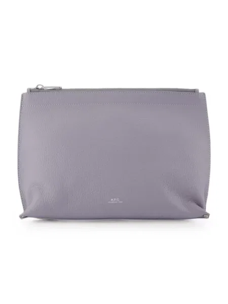 Pungă cosmetică A.p.c. din piele violet